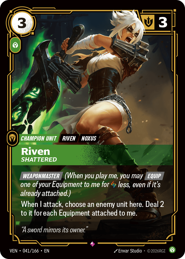 Riven, Shattered
